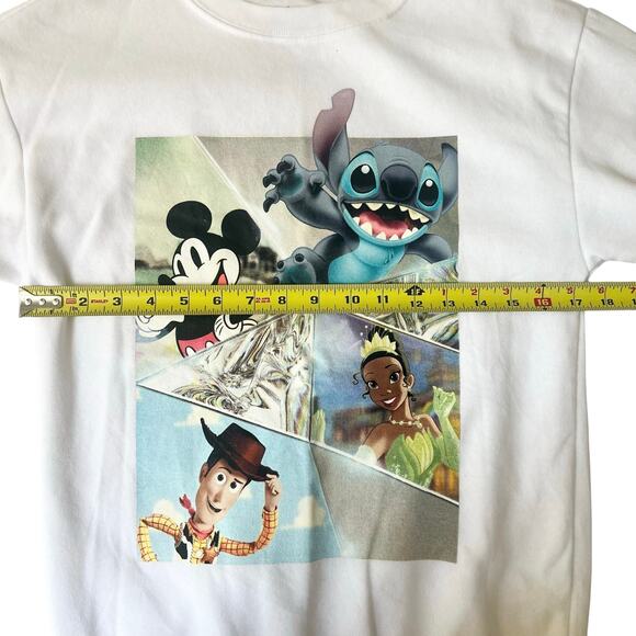 Disney 100 Anniversary Sweatshirt XS –Mickey, Stitch, Tiana & Woody |Collectible - Picture 3 of 7